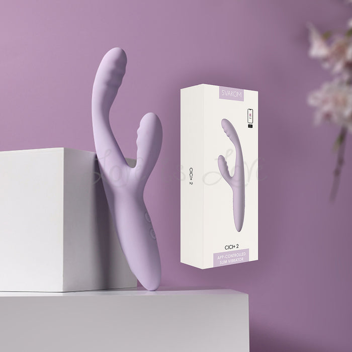 Svakom Cici+ 2 App-Controlled Slim Rabbit Vibrator