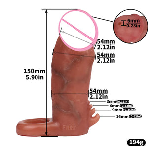 Clit Tickler Liquid Silicone Realistic Cock Sheath 5.9 Inch #309