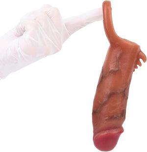 Clit Tickler Liquid Silicone Realistic Cock Sheath 5.9 Inch #309