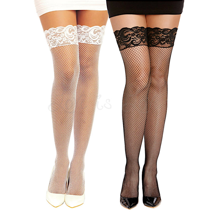 Dreamgirl 0001 Laced Stay-up Fishnet Thigh High