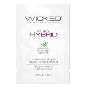 Wicked Simply Hybrid Jelle Lubricant 4oz (Enhanced with Olive Leaf Extract - Propylene Glycol Free)