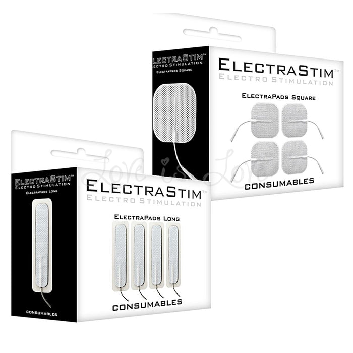 ElectraStim Electrapads Square or Long Self-Adhesive Pads 4 Pack