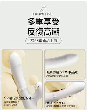 Erocome Pyxis Rotating Beaded Rabbit Vibrator with Clitoral Suction White  Buy in Singapore LoveisLove U4Ria 