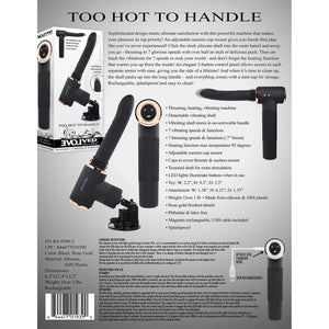 Evolved Too Hot To Handle USB Rechargeable Thrusting Sex Machine Black