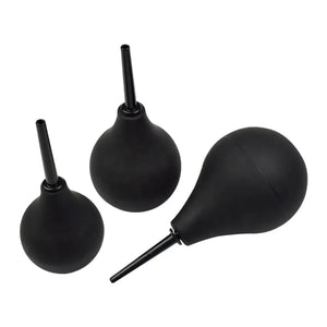 Bulb Anal Douche Black Large 224 ML or Medium 160 ML