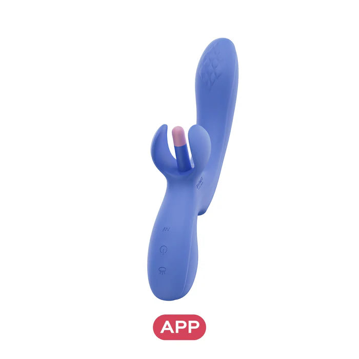Honey Play Box Fortexa App-Controlled Flapping Dual Vibrator Blue or Red