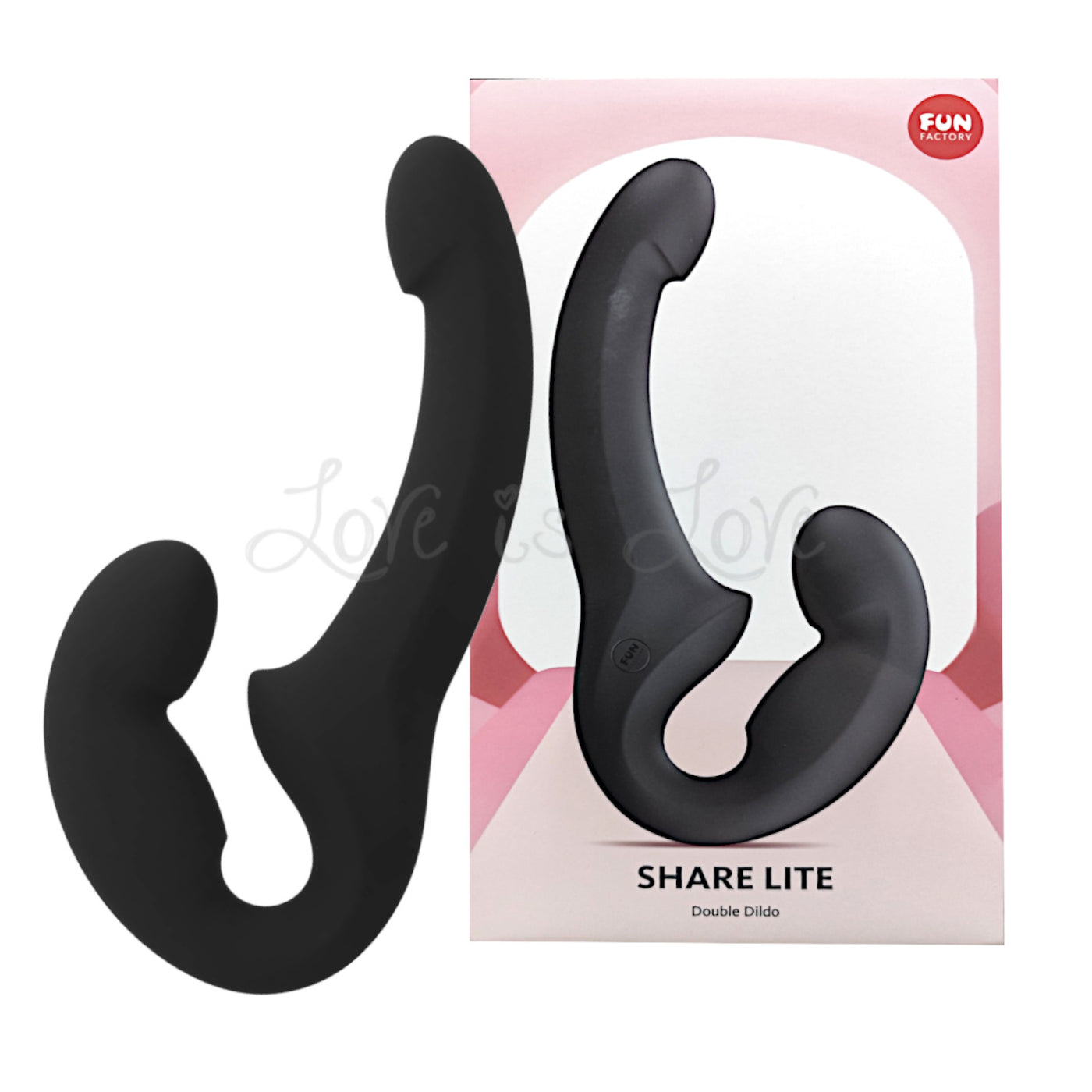 Fun Factory Share Lite Silicone Double Dildo Black (Brand New Edition Love is Love Fun Factory Share Lite Silicone Double Dildo Black (Brand New Edition Love is Love