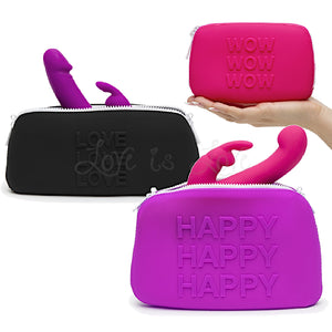 Happy Rabbit Storage Zip Bag Small, Medium or Large Lubes & Toy Cleaners - Toy Care Buy in Singapore LoveisLove U4ria 
