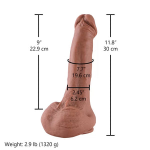Hismith 11.8" Huge Dual Layered Silicone Dildo with Curved Shaft Dildo - Realistic Dildos Buy Sex Toys in Singapore LoveisLove U4Ria