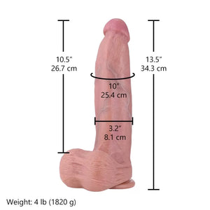 Hismith 13.5" Giant Dual Layered Silicone Dildo with Suction Cup & Removable Kliclok Dildo - Realistic Dildos Buy Sex Toys in Singapore LoveisLove U4Ria