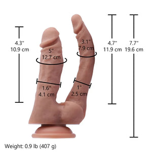 Hismith 7.7" Dual Penetration Silicone Dildo for KlicLok System Double Penetration Buy Sex Toys in Singapore LoveisLove U4Ria