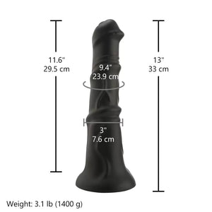 Hismith 13" Black Horse Dildo with Bulging Veins Dildos - Large & Unique Dildos Buy Sex Toys in Singapore LoveisLove U4Ria