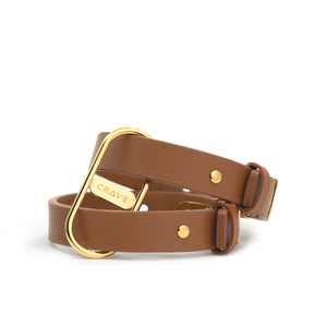Crave ICON Cuff Stainless Steel & Leather Bracelets Black/Rose Gold or Tan/Gold Buy in Singapore LoveisLove U4Ria