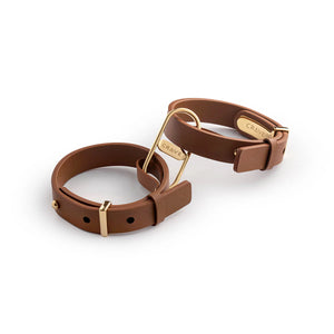Crave ICON Cuff Stainless Steel & Leather Bracelets Black/Rose Gold or Tan/Gold Buy in Singapore LoveisLove U4Ria