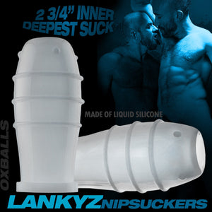 Oxballs LANKYZ Deep Suction Liquid Silicone Nipsuckers Clear nipple gainer pump for length. Buy Oxballs in Singapore LoveisLove U4Ria