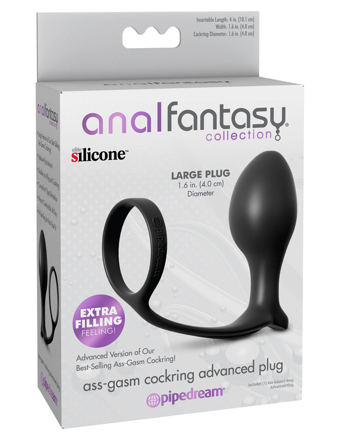 Anal Fantasy Collection Ass-Gasm Cockring Plug Beginner, Medium, Advanced or Vibrating
