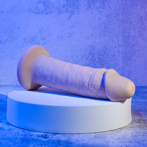 Evolved Girthy Rechargeable Vibrating 7" Realistic Silicone Dildo Light<br>Buy in Singapore LoveisLove U4Ria