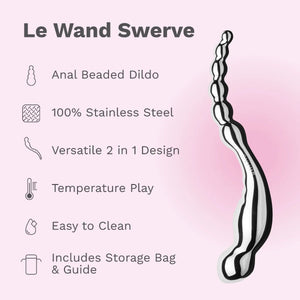 Le Wand Stainless Steel Swerve Double-Ended Pleasure Massager (Smooth and Sleek Dynamic)