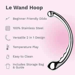 Le Wand Stainless Steel Hoop G-spot or P-spot Dual Ended Massager