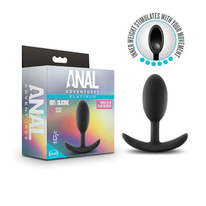 Anal Adventures Platinum Weighted Silicone Vibra Slim Plug Small or Medium Anal - Anal Probes & Tools Buy Sex Toys in Singapore LoveisLove U4Ria