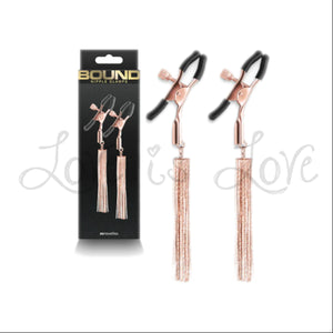 NS Novelties Bound Adjustable Nipple Clamps Rose Gold C2 With Ring or D2 Buy in Singapore LoveisLove U4Ria 