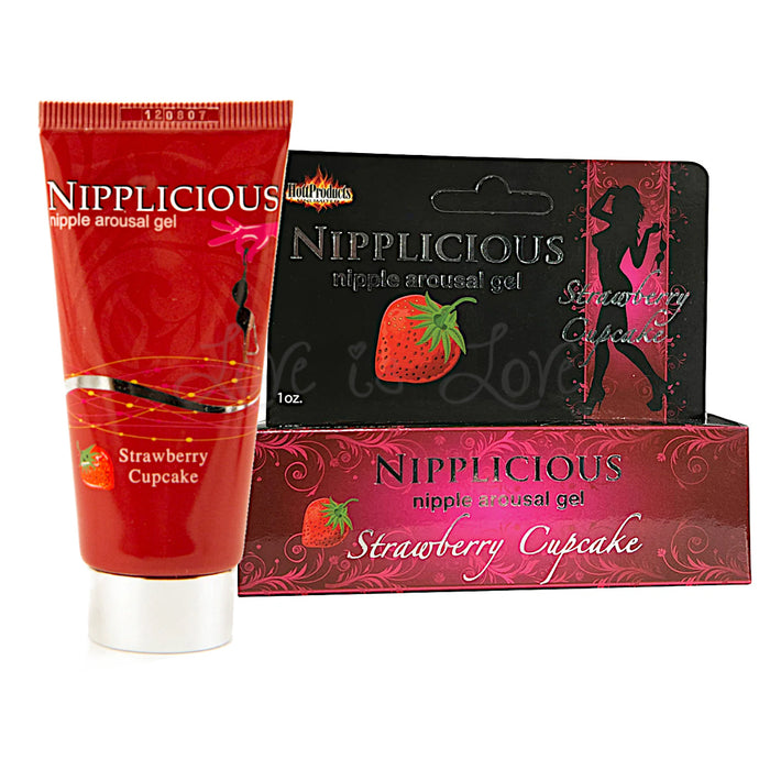 Hott Products Nipplicious Nipple Arousal Gel Strawberry Cupcake 1 FL OZ