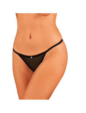 Obsessive Celia Noir Crotchless Thong Black
