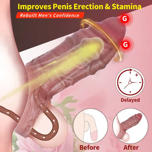 Echestratus Lifelike Silicone Penis Sleeve 5.5 Inch For Him - Penis Sheath/Sleeve Buy Sex Toys in Singapore LoveisLove U4Ria
