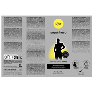 Pjur Superhero Performance Spray with panthenol and menthol extract