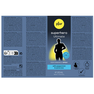Pjur Superhero Ultimate Performance Spray 20 ML with Peppermint and Paracress