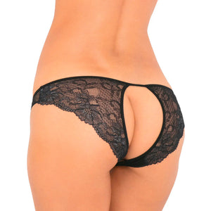 Rene Rofe Pure NV Crotchless Panty Black S/M OR M/L  For Her - Women's Sexy Wear Buy Sex Toys in Singapore LoveisLove U4Ria