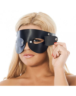 Rimba Leather Blindfold with Detachable Eye Flaps RIM 7606