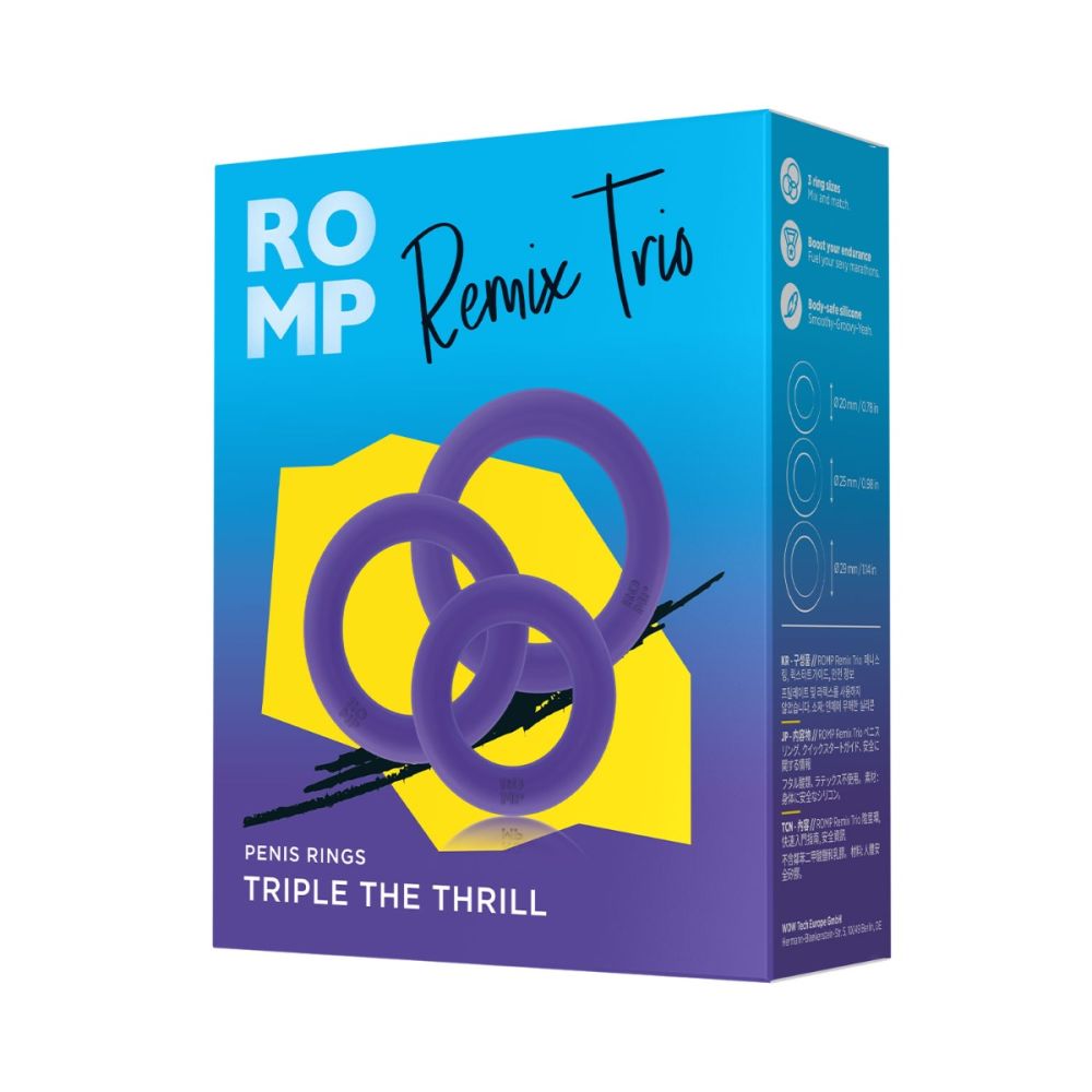 Romp Remix Trio Penis Rings Triple The Thrill 3-Piece Silicone Cock Ri Love is Love Romp Remix Trio Penis Rings Triple The Thrill 3-Piece Silicone Cock Ri Love is Love