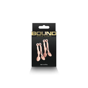 NS Novelties Bound Metal Nipple Clamps C1 Rose Gold or Gunmetal Buy in Singapore LoveisLove U4Ria