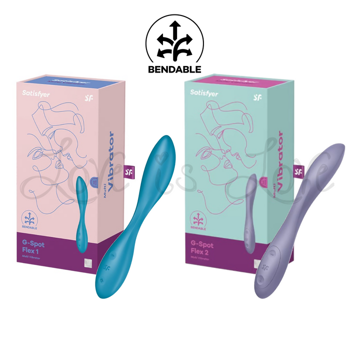 Satisfyer G-Spot Multi Vibrator Flex 1 Blue or Flex 2 Lilac (Authorized Retailer)