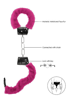Shots Ouch! Beginner's Furry Handcuffs Restraint Pink Bondage - Ankle & Wrist Restraints  Buy Sex Toys in Singapore LoveisLove U4Ria