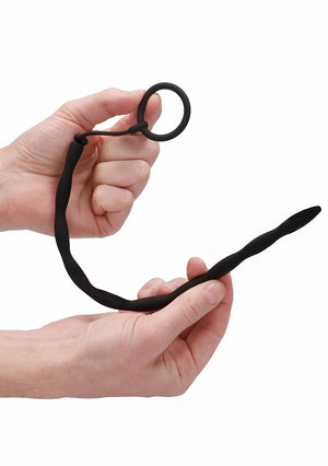 Shots Ouch! Urethral Sounding Silicone Plug & Cock Ring Set Full Length 30 CM For Him - Urethral Sounds/Penis Plugs Buy Sex Toys in Singapore LoveisLove U4Ria