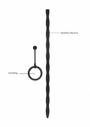 Shots Ouch! Urethral Sounding Silicone Plug & Cock Ring Set Full Length 30 CM For Him - Urethral Sounds/Penis Plugs Buy Sex Toys in Singapore LoveisLove U4Ria