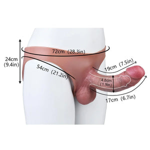 Silicone Strap-on Hollow Penis Briefs 7.5 INCH Strap-Ons & Harnesses - Strap-On Dildos Buy Sex Toys in Singapore LoveisLove U4Ria