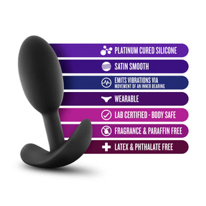 Anal Adventures Platinum Weighted Silicone Vibra Slim Plug Small or Medium Anal - Anal Probes & Tools Buy Sex Toys in Singapore LoveisLove U4Ria