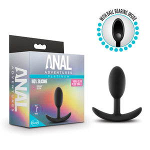 Anal Adventures Platinum Weighted Silicone Vibra Slim Plug Small or Medium Anal - Anal Probes & Tools Buy Sex Toys in Singapore LoveisLove U4Ria
