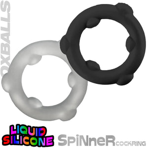 Oxballs Spinner Silicone Cock Ring Vapor or Black Cock Rings - Oxballs C&B Toys Buy Sex Toys in Singapore LoveisLove U4Ria