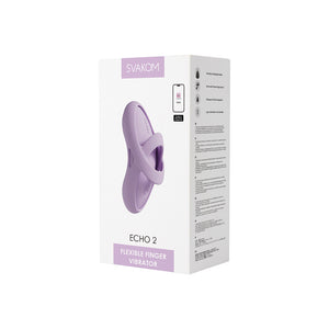 Svakom Echo 2 Heating Flexible Finger Vibrator Sky Blue or Pink Lilac Award-Winning & Famous - Svakom Buy Sex Toys in Singapore LoveisLove U4Ria