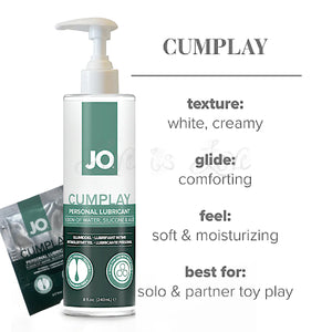 System JO Cumplay hybrid lubricant creamy white realistic texture sachet and bottle. Buy Realistic Lubricant in Singapore LoveisLove U4Ria