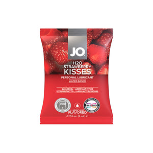 System JO H2O Flavored Edible Water-Based Lubricant Strawberry Kisses or Succulent Watermelon or Cherry Burst