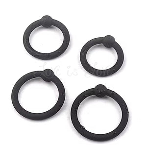 Single Bead Silicone Cock Ring 4 Piece Set