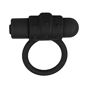 Vibrating Rechargeable Cock Ring with Clitoral Stimulation Bumps
