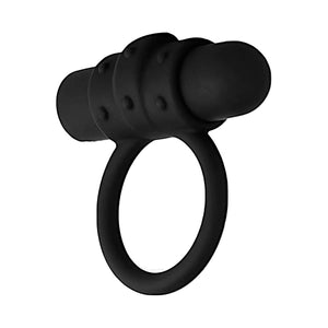 Vibrating Rechargeable Cock Ring with Clitoral Stimulation Bumps