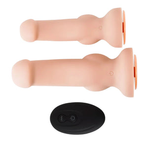 Tracy's Dog Dual Strap On Harness with Detachable Vibrating Dildo Beige Strap-Ons & Harnesses - Double Penetrator Strap-Ons Buy Sex Toys in Singapore LoveisLove U4Ria