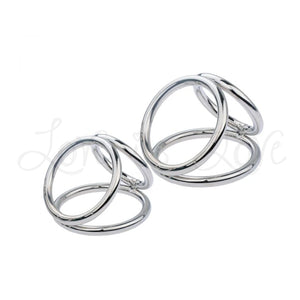 Chrome Plated Stainless Steel Cock Cage and Ball 3 Rings Small or Large  Buy in Singapore LoveisLove U4Ria 